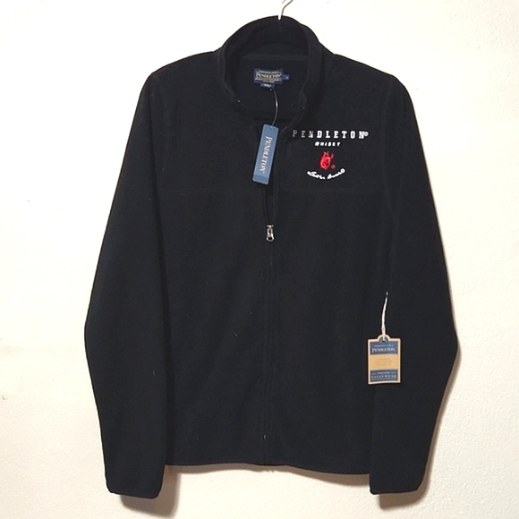 NWT Pendleton Whisky Black Signature Fleece Zip Up Jacket Men's Small Unisex - Picture 8 of 9